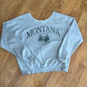 Gray Montana Graphic Women's Sweater